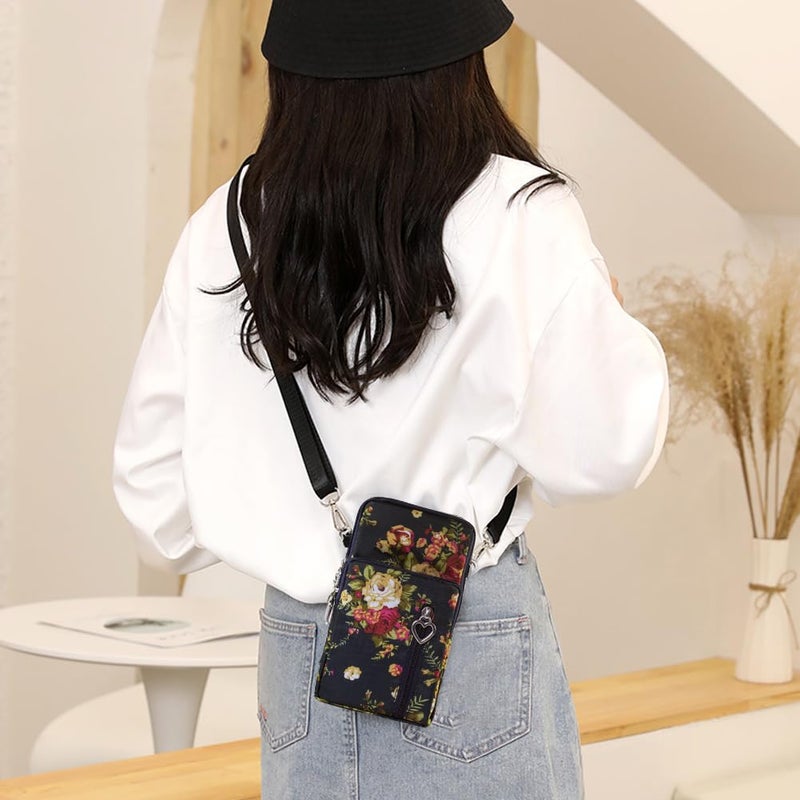 JANKS Small Crossbody Bags for Women Mini Cell Phone Purses with Crossbody Strap Phone Wallet Shoulder Bag Nylon Arm Bag - Image 2