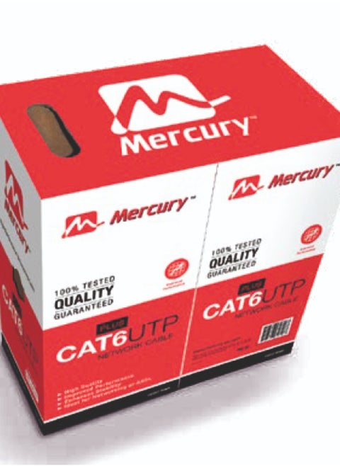 Mercury Cat6 UTP Ethernet Cable 305 Metres Roll, CCA
