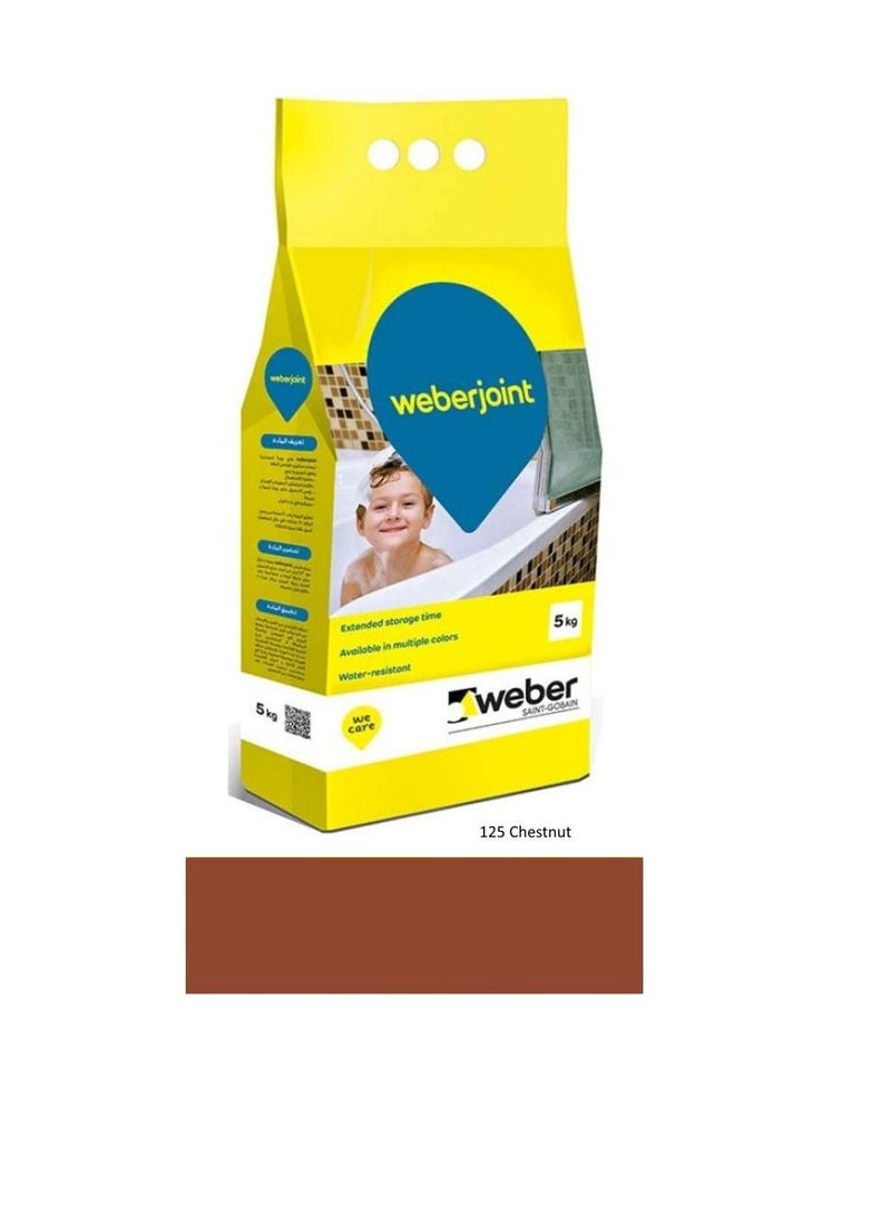 Weber Cement-Based Pre-Mixed Tile Joint Grout-Multi Colors (CHESTNUT) - Image 1