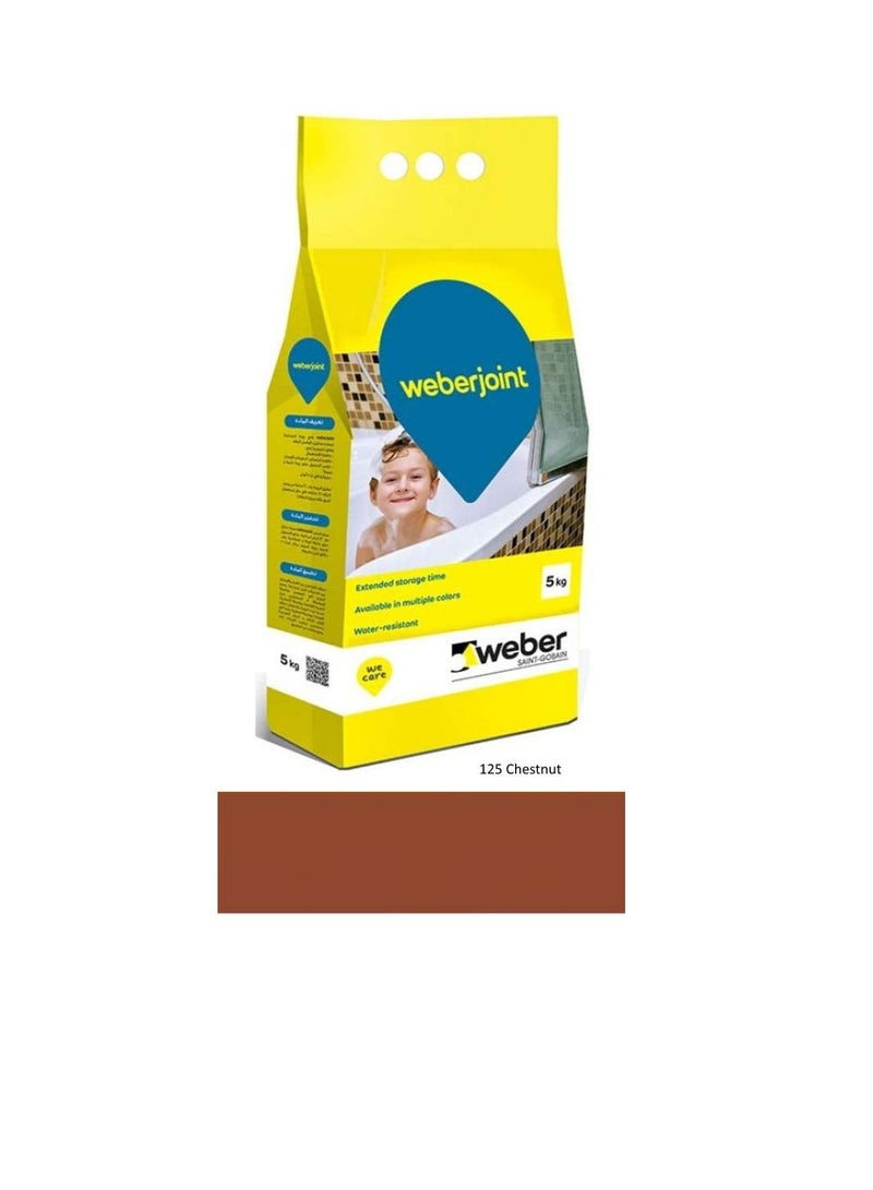 Weber Cement-Based Pre-Mixed Tile Joint Grout-Multi Colors (CHESTNUT) - Image 2