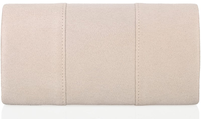 DEXMAY DM Dexmay Women Faux Suede Envelope Clutch Purse Evening Velvet Handbag Foldover Shoulder Crossbody Bag Beige - Image 3