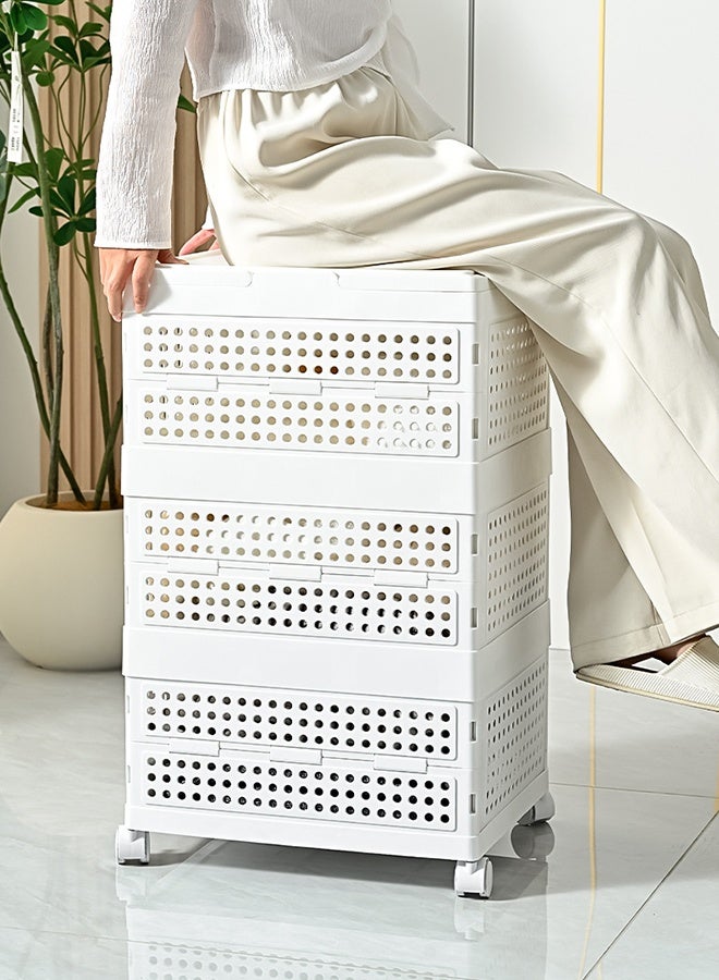 رولستيمي صناديق تخزين-صندوق تخزين قابل للطي مع مقابض وعجلات ، تجميع سهل للمكتب ، غرفة النوم ، المطبخ ، الحمام ، الغسيل - Image 3