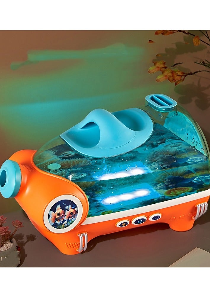 Baby Aquarium Fish Tank Observation Box Electric Oxygenation Scientific Observation with Light Dreamy Aquarium Educational Toy - Image 2