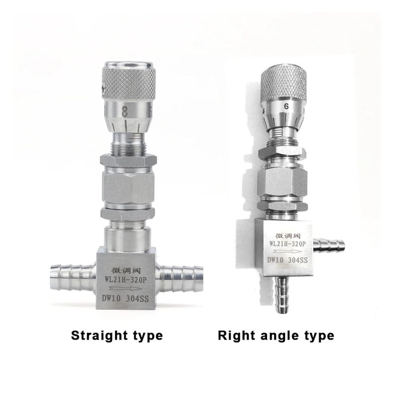 Stainless Steel 304 Needle Valve Micro Flow Regulating Metering Controller 10mm Straight - Image 4