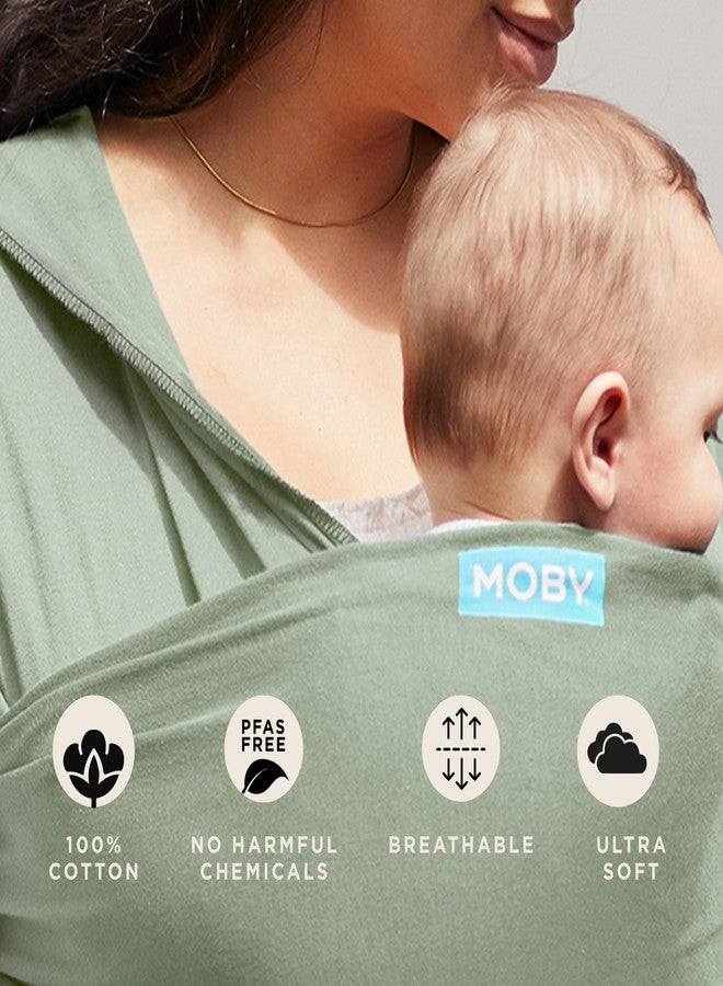 Moby Baby Wrap Carrier Classic for Newborns to Toddlers (8-33lbs), Infant Sling Carrier, Lightweight & Hands Free Design, Adjustable for All Body Types (Pear) - Image 4