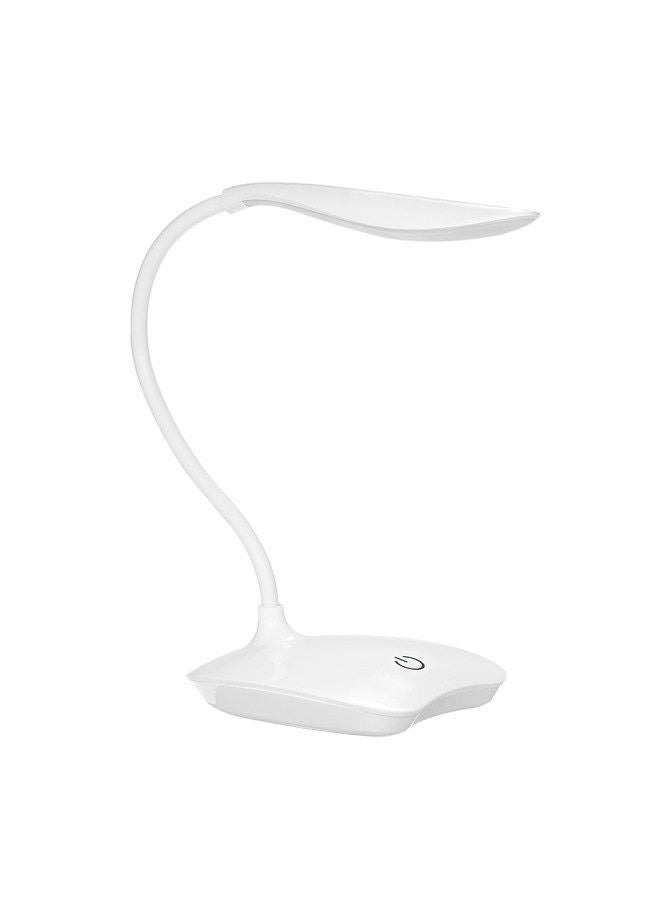 LED Desk Lamp with USB Port 3 Dimmable Brightness Touch Control Ultralight White Rechargeable Eye-Caring Table Light with 360° Rotatable Head Flexible Hose for Studying Reading Working Camping - Image 2