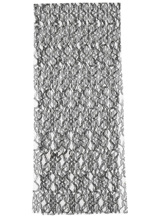 Amscan Lace Headscarf Costume Accessory 19" Black 1 Pc. - Image 2