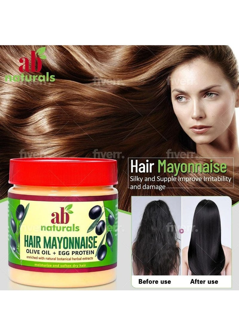 إيه بي ناتشورالز مايونيز الشعر زيت الزيتون بالإضافة إلى بروتين البيض الأصفر 500 مل - Image 2