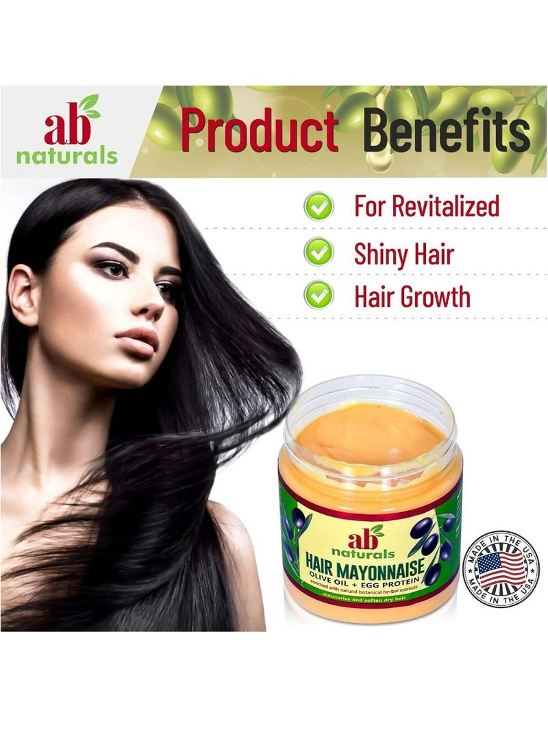 إيه بي ناتشورالز مايونيز الشعر زيت الزيتون بالإضافة إلى بروتين البيض الأصفر 500 مل - Image 3