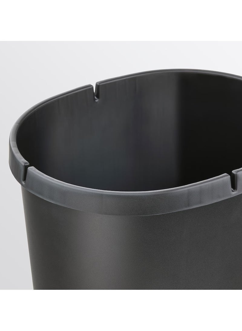 Waste Bin With Lid, Trash Bin, Garbage Bin Plastic Black, 8 Litter  - Image 5
