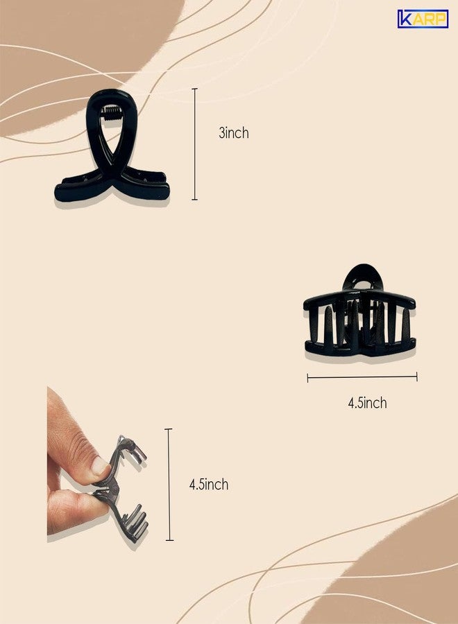 KARP Hair Clips for Women Girls 5 Pcs Clutcher With 20Pcs Rubber Band for Thin/Medium Fine Hair Non-Slip Tiny Claw Fits All Type Hair (K2537) - Image 2