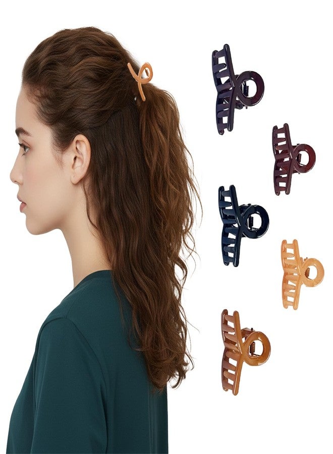 KARP Hair Clips for Women Girls 5 Pcs Clutcher With 20Pcs Rubber Band for Thin/Medium Fine Hair Non-Slip Tiny Claw Fits All Type Hair (K2537) - Image 4
