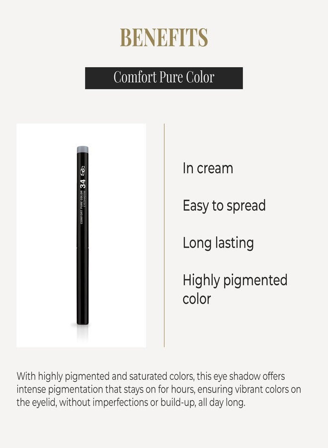 SALERM - Eyeshadow Stick - Comfort Pure Color Eyeshadow - 34 Blue - Creamy - Easy to Apply - Long-Lasting - Richly Pigmented - Image 3