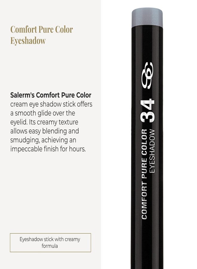 SALERM - Eyeshadow Stick - Comfort Pure Color Eyeshadow - 34 Blue - Creamy - Easy to Apply - Long-Lasting - Richly Pigmented - Image 2