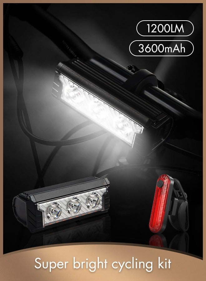 The new bicycle features ultra-bright headlights, night riding type C charging, waterproof long battery life, and switching between cold and warm light - Image 1