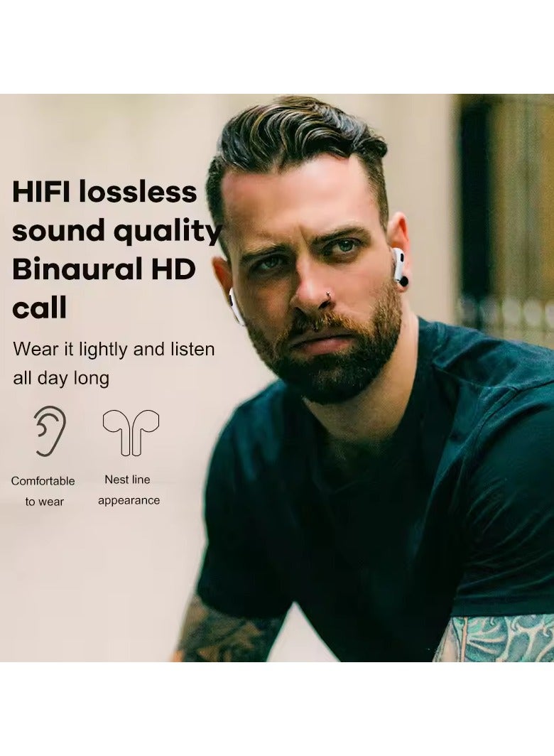 caijin Bluetooth earbuds, in-ear wireless earbuds with microphone, come with charging case, sweat-proof for running, suitable for runners, compatible with iPhone and Android systems. - Image 2