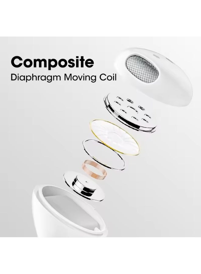 caijin Bluetooth earbuds, in-ear wireless earbuds with microphone, come with charging case, sweat-proof for running, suitable for runners, compatible with iPhone and Android systems. - Image 5