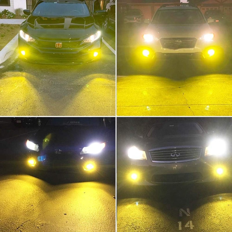 AUXLIGHT H10 LED Fog Light Bulbs - 2400 Lumens Golden Yellow - Image 2