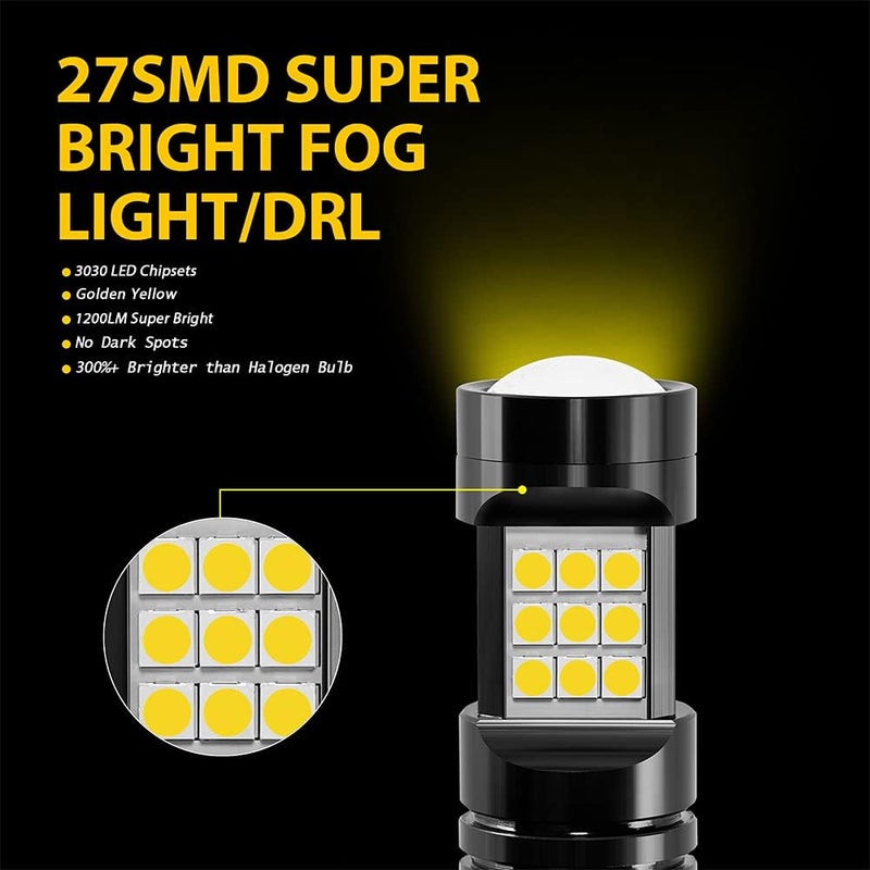 AUXLIGHT H10 LED Fog Light Bulbs - 2400 Lumens Golden Yellow - Image 5