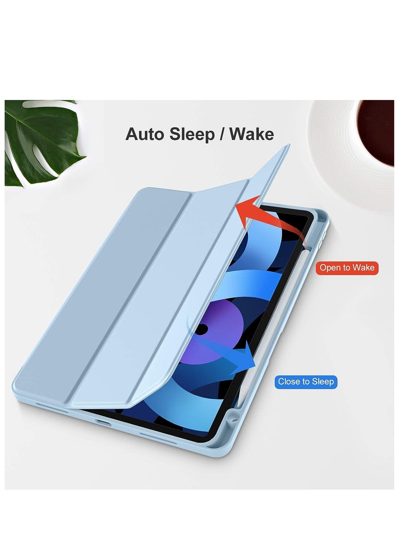 Mufaens iPad 10Th 10.9 Inch 2022 Model 10th Generation Slim Stand Hard Back Shell Cover with Auto Wake/Sleep Sky Blue - Image 3
