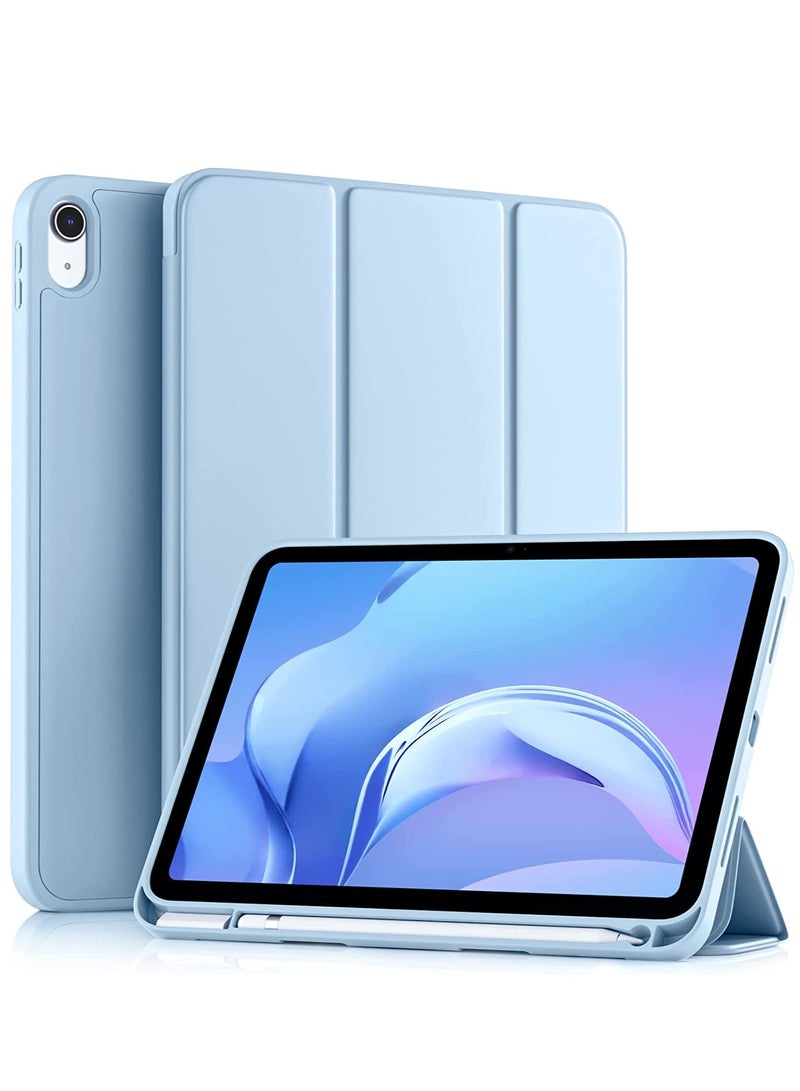 Mufaens iPad 10Th 10.9 Inch 2022 Model 10th Generation Slim Stand Hard Back Shell Cover with Auto Wake/Sleep Sky Blue - Image 2