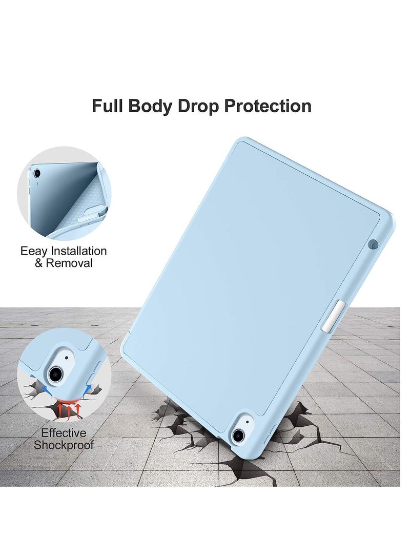 Mufaens iPad 10Th 10.9 Inch 2022 Model 10th Generation Slim Stand Hard Back Shell Cover with Auto Wake/Sleep Sky Blue - Image 4