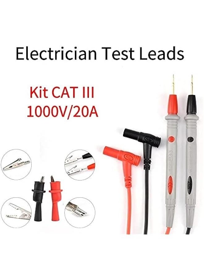ماركة غير محددة أسلاك اختبار الملتيمتر الكابل العالمي AC DC 1000V 20A 10A CAT III مجسات قياس قلم لاختبار الملتيمتر نصائح الأسلاك  - Image 2