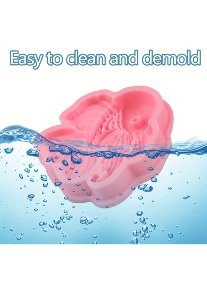 Ocean Series Silicone Baking Mold Y-284 Cute Cartoon Fish Fondant Mold - Image 4