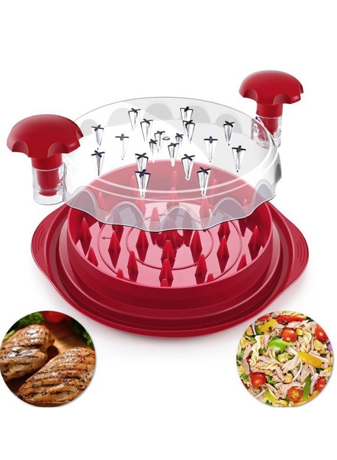 HOMESTAR Chicken Shredder Large Chicken Breast Shredder Tool Twist with Brush&Fork, Visible Meat Shredder Machine, Anti-Slip Strip, Ergonomic Handle, BPA Free, Suitable for Pork Beef Chicken - Image 1