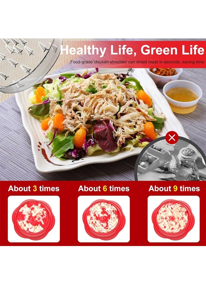 HOMESTAR Chicken Shredder Large Chicken Breast Shredder Tool Twist with Brush&Fork, Visible Meat Shredder Machine, Anti-Slip Strip, Ergonomic Handle, BPA Free, Suitable for Pork Beef Chicken - Image 3