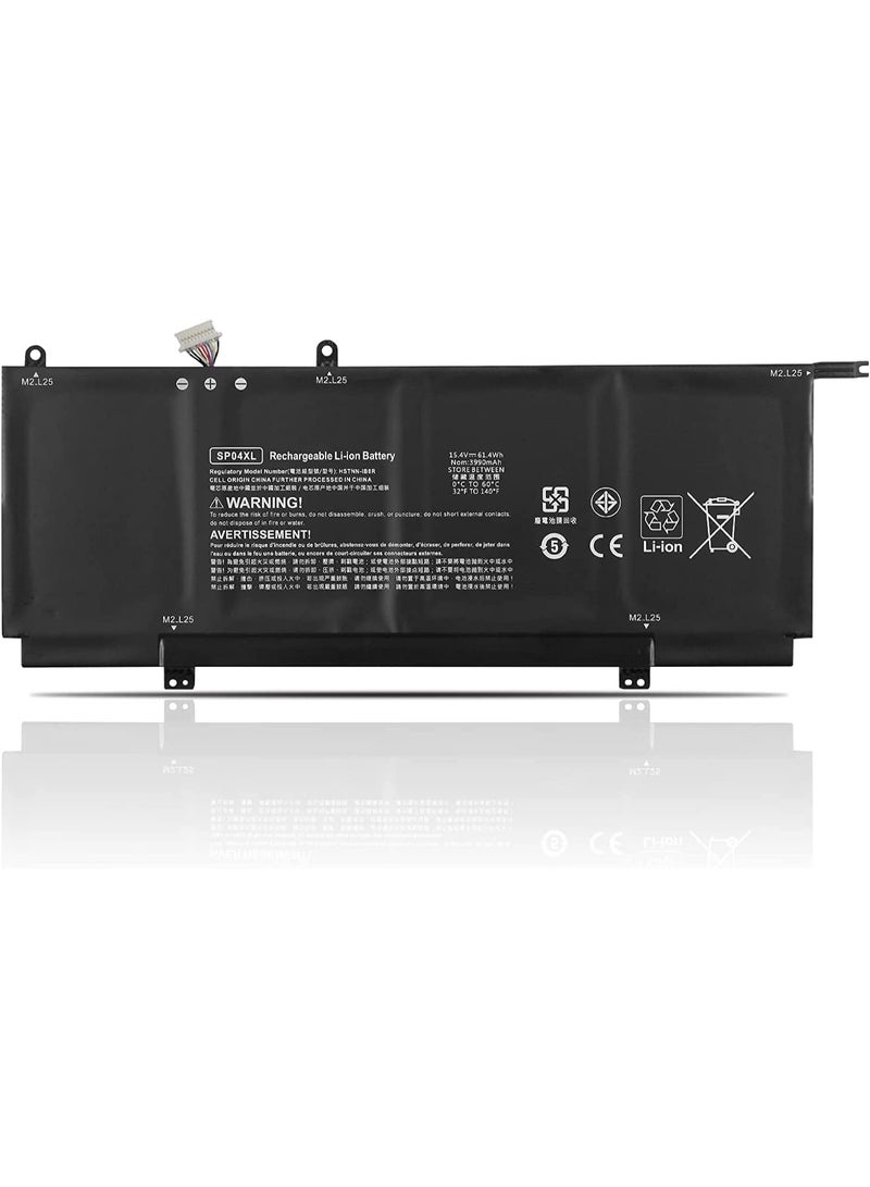 Terabyte New 61.4Wh SP04XL battery is compatible with HP Spectre x360 13-ap000 series, including models like 13-ap0xxx and 13t-ap000. - Image 1
