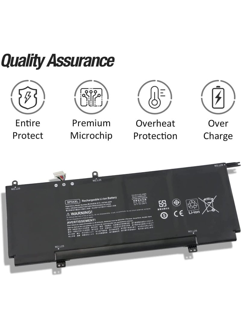 Terabyte New 61.4Wh SP04XL battery is compatible with HP Spectre x360 13-ap000 series, including models like 13-ap0xxx and 13t-ap000. - Image 2