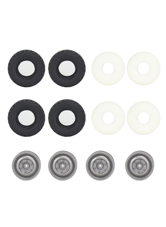 Remote Control Car Diy Upgrade Modification Climbing Off-road Model Vacuum Tire Set Accessories L0001-Color:L0001-1 Bulk Silver Super Soft Tire (4PCS)-Proportion:1:16 - Image 3
