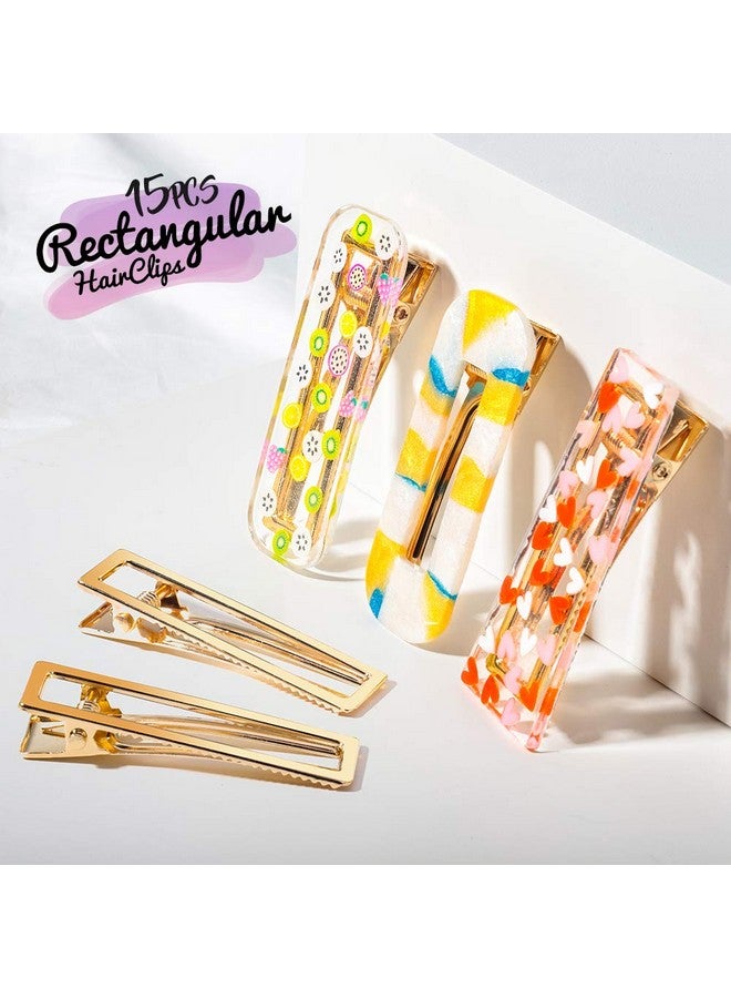 LEOBRO Metal Hair Clips Leobro 50Pcs Hair Clips For Women Girls Alligator Clips Clips For Hair Hair Barrettes For Women For Diy Acrylic Resin Hair Clips Hair Bows Crafts Gold - Image 5