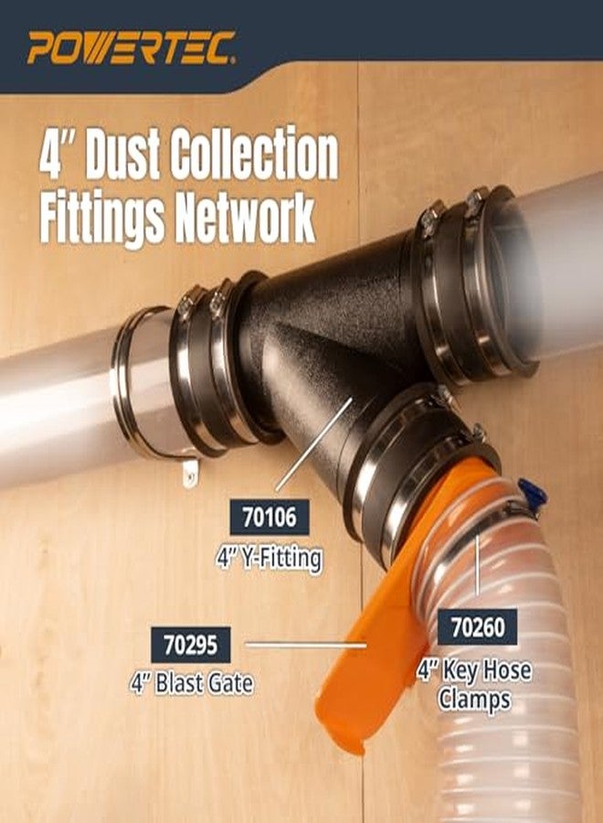 باورتيك أنبوب باورتيك الشفاف المصنوع من البولي فينيل كلوريد بطول 4 بوصات × 36 بوصة، عبوة واحدة من الأنابيب البلاستيكية الصلبة، أنبوب دائري متوافق مع وصلات تجميع الغبار، خرطوم لأدوات النجارة، نظام تجميع الغبار، سيارات اللعب، ومغذي الطيور (70272W) - Image 5