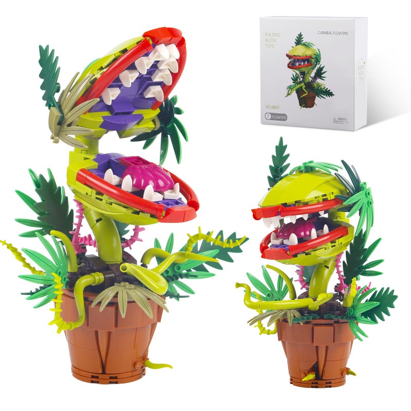 Bibilock 322PCS Horrous Audrey The 2 Piranha Plant Cannibal Flower Building Toys Model Compatible with lego SizeUnique Cannibal Flowers Monster Christmas DIY DecorA Great Decorative Toy for 6 - Image 3