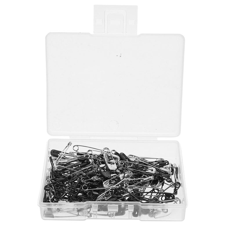 120pcs 19mm Safety Pins with Locking Closures for Clothes Crafting Quilting Dark Metallic Colors - Image 2