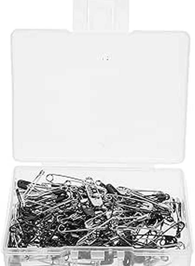 120pcs 19mm Safety Pins with Locking Closures for Clothes Crafting Quilting Dark Metallic Colors - Image 1