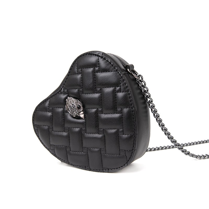 Kurt Geiger Women's Heart-Shaped Quilted Crossbody Bag with Eagle Head Decoration and Chain Strap - KurtGeiger Style - Image 3