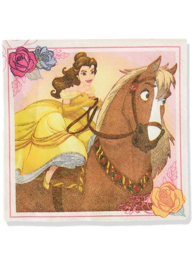 Amscan 501698 Beverage Napkins; Disney© Beauty And The Beast Collection ; Party Accessory ; 16 Pcs - Image 1
