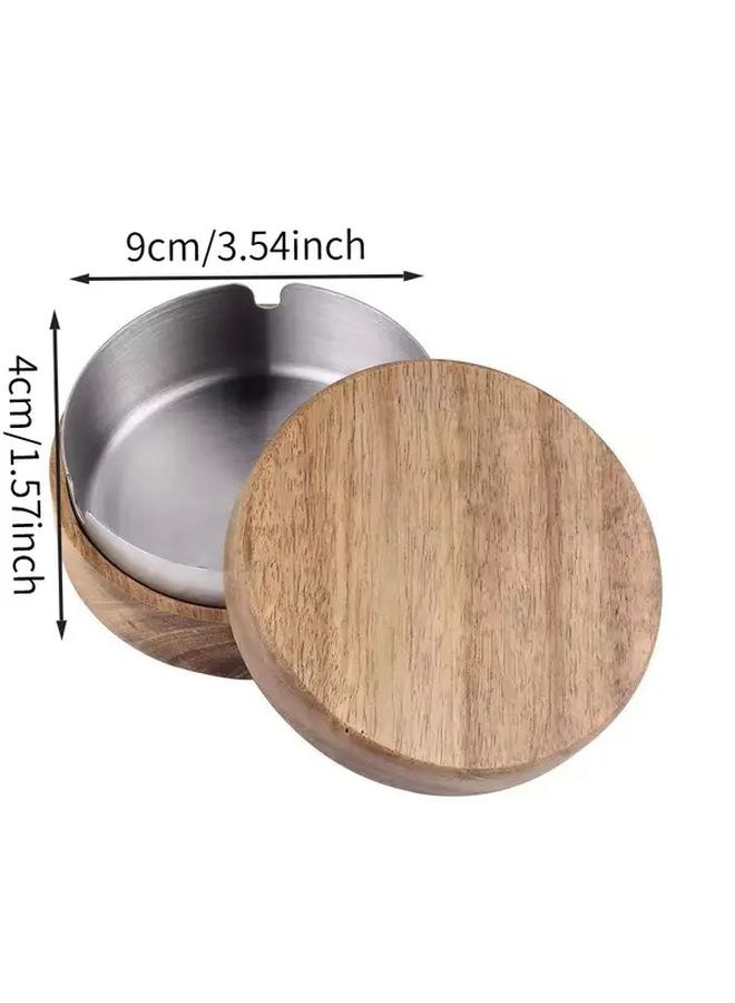 Stainless Steel Ashtray With Windproof Lid Spill Proof Heavy Duty For Car Home Office Patio - Image 5