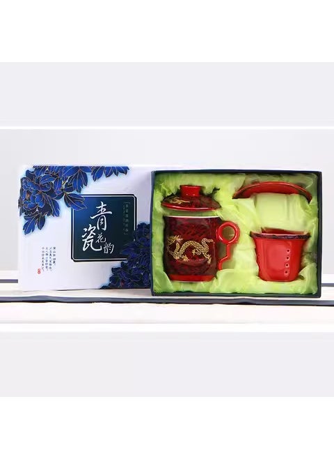 Generic Ceramic Tea Cup Four-Piece Set Boutique gift box selection (cup style notes) 