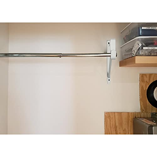 Homydom Heavy Duty Closet Shelf and Rod Brackets (White, 3 Pack) - Image 5