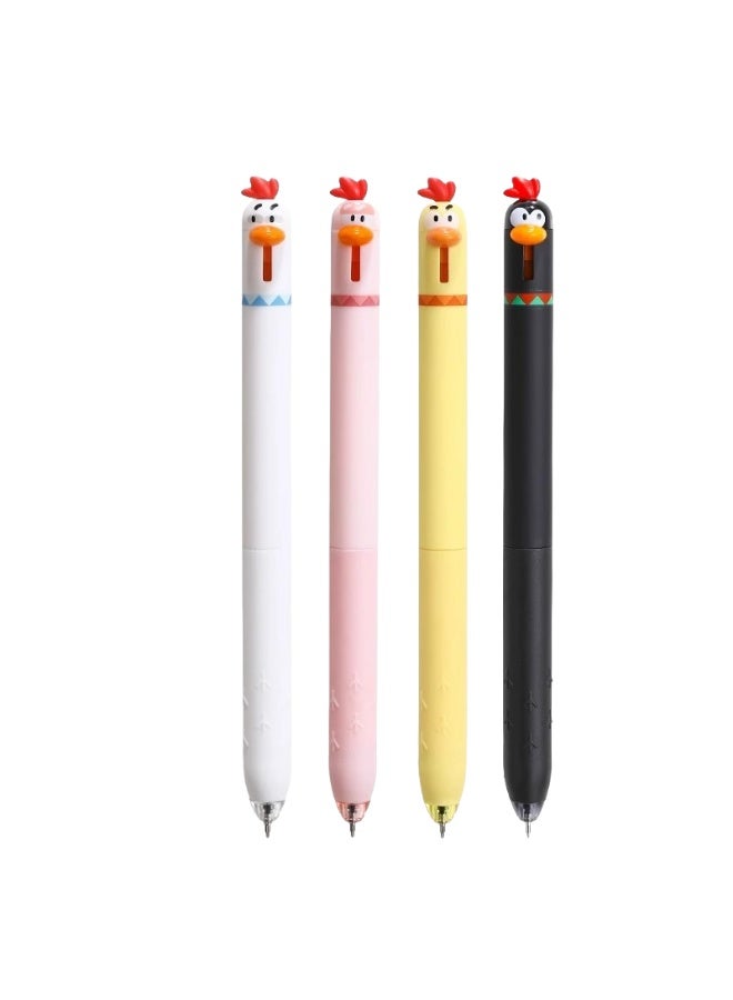 DoMii Cute Chick Push-On Black Gel Pens (Pack of 4) - Image 1