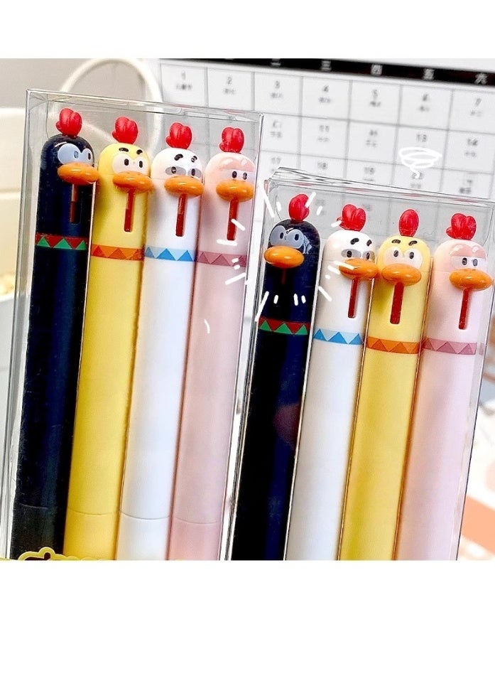 DoMii Cute Chick Push-On Black Gel Pens (Pack of 4) - Image 3