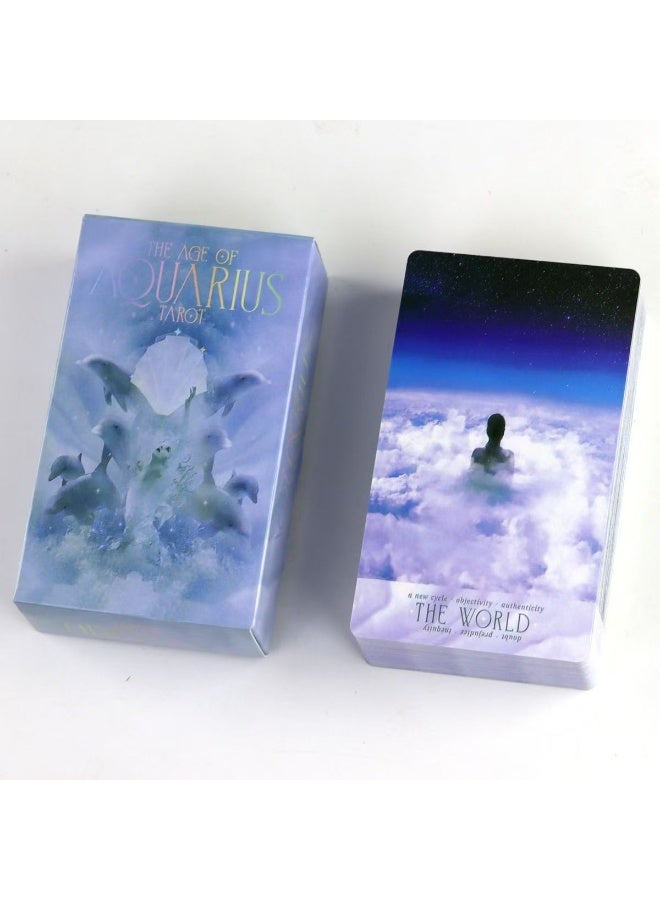 NIBEMINENT 78 Tarot cards 10.3 cm × 6 cm Aquarius Era Tarot Cards (based on the Red-Wat method), accompanied by 3 guidance cards - Image 1