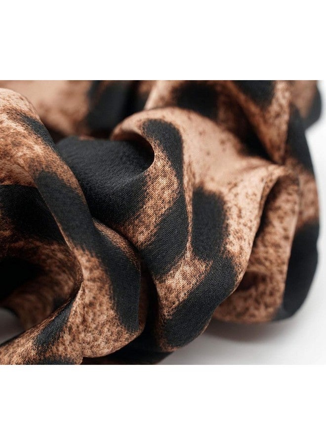 SHIDARA 5 PCS Cheetah Hair Scrunchies 5pcs Big Large Fashion Chiffon Leopard-print Scrunchie Ponytail Scrunchy for Women Landy - Image 2