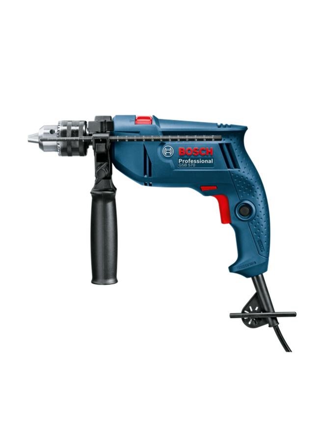 BOSCH 570W Corded Electric Hammer Drill Blue and Black 13mm GSB 570 - Image 1