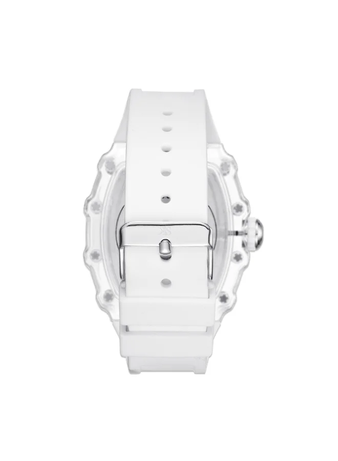 KENNETH SCOTT Men's Silicone Analog Watch K25009-SSWW - 43 mm