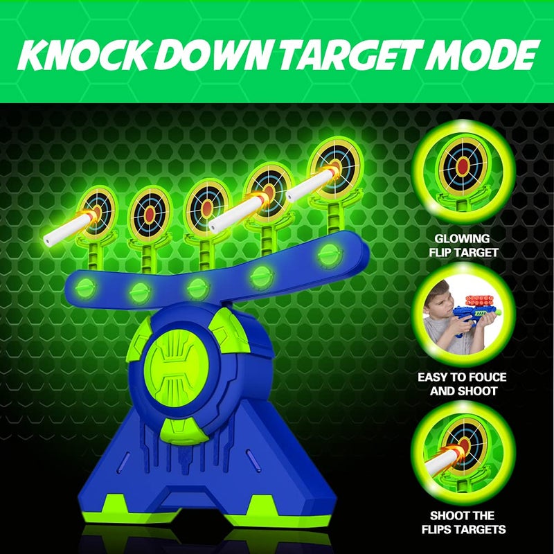 BAODLON Shooting Games Toy for Age 5, 6, 7, 8, 9, 10+ Years Old Kids, Boys - Glow in The Dark Floating Ball Target with Foam Dart Toy Gun, 10 Balls/5 Targets - Ideal Gift - Image 3